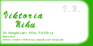 viktoria mihu business card